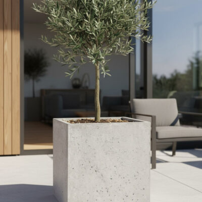 Donica Caldea szara 60x40x60 betonowa