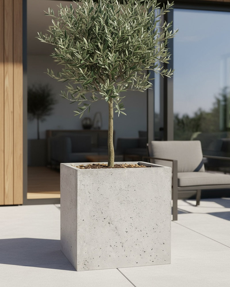 Donica Caldea szara 60x40x60 betonowa