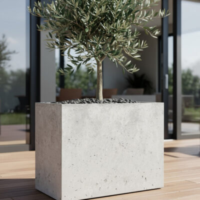 Donica Caldea szara 60x40x60 betonowa