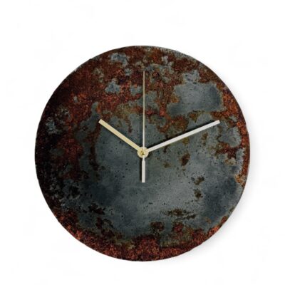 Zegar Betonowy czarny corten Cadenza 35 cm ścienny