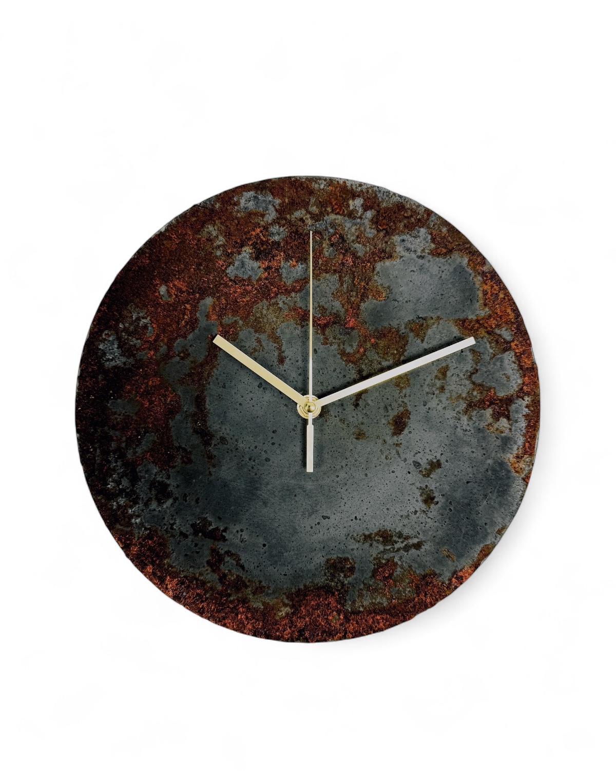 Zegar Betonowy czarny corten Cadenza 35 cm ścienny